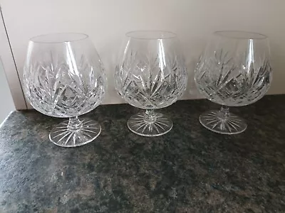 Buy 3 X Crystal Cut Whiskey/brandy Glasses - S6 • 10£