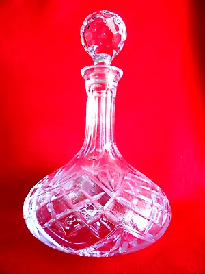 Buy Vintage EDINBURGH ENTERNATIONAL Large H-27 Cm Heavy Crystal Cut Glass Decanter • 16.90£