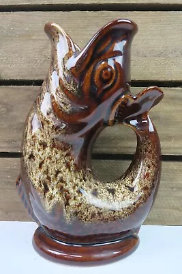 Buy Fosters Pottery Studio Cornwall Brown Fish Vase 20cm See Description • 8.49£