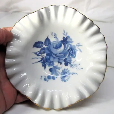Buy Limoges Blue Roses On White Nut Dish With Ruffled Scalloped Edge 5.5  Excellent • 17.98£