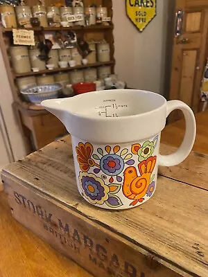 Buy Vintage Lord Nelson Pottery Gaytime – Colourful Flower Power Measuring Jug – • 24.99£