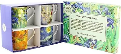 Buy Set Of 4 Mugs Leonardo Collection Vincent Van Gogh Gift Box Coffee Set Tea Cups • 19.49£