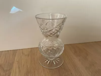 Buy Edinburgh ? Crystal / Cut Glass Thistle Vase 11.5cm /4.5” High - Free Postage • 12.50£