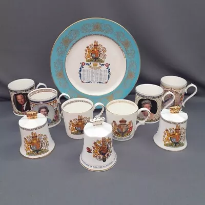 Buy 10 Piece Job Lot Aynsley China Royal, King Charles,  Elizabeth, Commemorative  • 54.95£