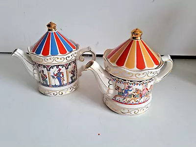 Buy Vintage Sadler Edwardian Entertainments Carousel Teapots X 2  Staffordshire • 19.99£