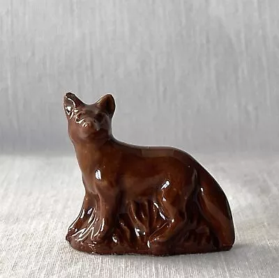Buy Vintage Wade Whimsies Porcelain Ornament Brown Glazed Fox 3.5cm Tall • 2.95£