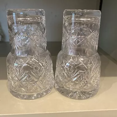 Buy Pair Of Bedside Drinking Water Tumblers And Carafes By Georgian Crystal Tutbury • 35£
