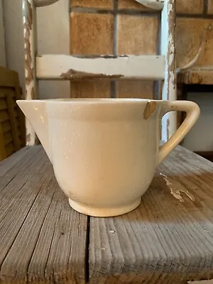 Buy Antique Ironstone Spouted Pitcher Farmhouse Shabby Chic Stained Crazed Chippy • 66.17£