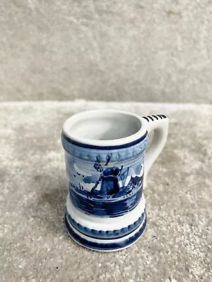 Buy Vintage Small Mug Tankard Blue And White Delft Ware  Windmill Scene • 22.99£