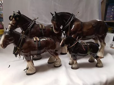 Buy Four Cart Horses From Mella Ware England • 10.50£