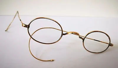 Buy Vintage 1930s 1/10 10ct Gold Plated Wire Gents Unisex Spectacles Glasses  • 25£