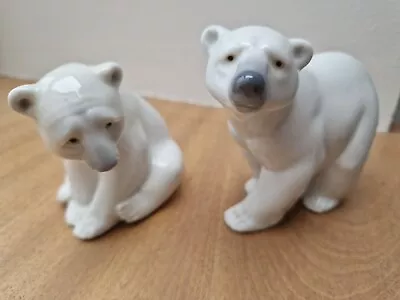 Buy Pair Of Lladro Polar Bear Figurines • 55£