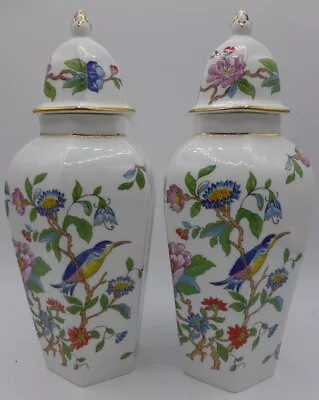 Buy Pair Of Aynsley Pembroke Fine China - Tall Jars With Lids • 12.99£