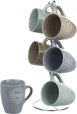 Buy NEW - Home Basics MS44067 Set Coffee, 6 Piece Mug Stand • 28.76£