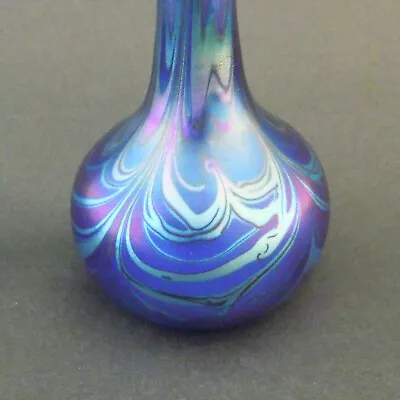 Buy Okra Iridescent Blue Glass Specimen Vase • 34.95£