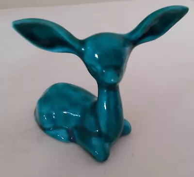Buy Anglian Green Pottery Baby Deer  AP157 • 9.50£