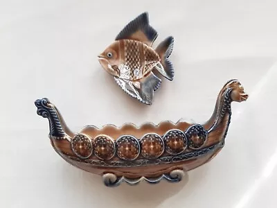 Buy Wade Porcelain Viking Ship & Angel Fish 1980's Collectors Pieces • 2.99£
