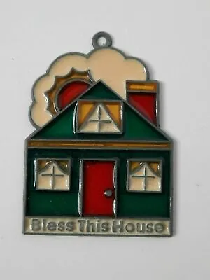 Buy Bless This House Stained Glass Suncatcher Window Hanger Vintage Collectible • 13.27£