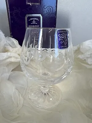 Buy Lead Cut Crystal Brandy Glass Edinburgh Classical Collection Etched Base Marks . • 10£