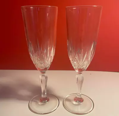 Buy Royal Crystal Rock SIENA Clear Italian Crystal Champagne Flutes, Set Of 2 • 15.99£