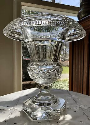 Buy Irish Cut Glass Rolled Rim Footed Bowl C. 1800-1820 • 237.18£