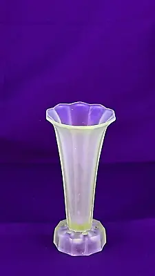 Buy Vintage Vaseline Glass Vase • 34.99£