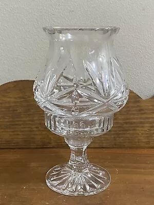 Buy Vintage Made In Poland Hand Cut Crystal Fairy Lamp Hurricane Candle Holder 7.5   • 56.65£