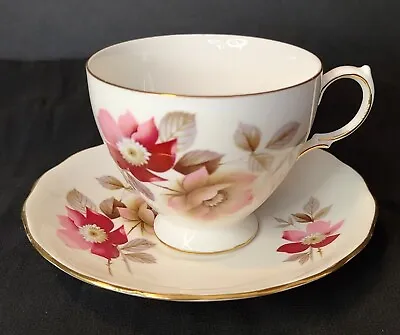 Buy Vintage Ridgeway Potteries Royal Vale Cup And Saucer Pink Rose Made In England • 9.48£