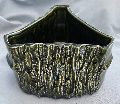 Buy Vintage Arthur Wood England Pottery Bowl Green Triangular • 7£