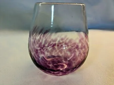 Buy Pier 1 ? Purple Crackle Amethyst Stemless Wine Glasse Retired  • 4.82£