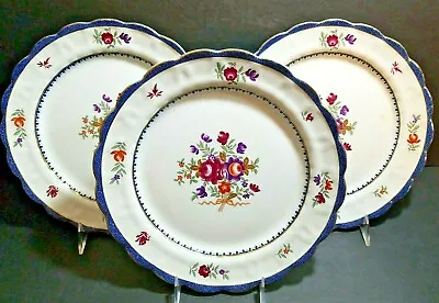Buy Set Of 3 Old Vintage Booths Silicon China Boo4 Pattern Floral England Plates  • 37.92£