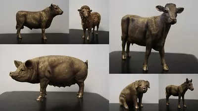 Buy Reflections Bronzed Farmyard Animals Bronze Effect Cow Pig Donkey Bull BNIB • 17.99£