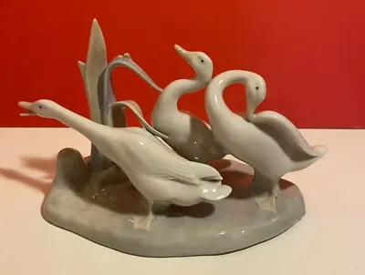 Buy LLADRO # 4549 Geese Group 3 Birds Ducks On Base Figure, Decorative • 24.69£