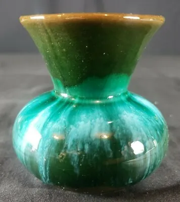 Buy Vintage Blue Mountain Pottery BMP Canada Drip Glaze Bud Vase Green Black 3 1/4 H • 28.76£
