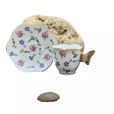 Buy Miniature Cup Saucer Butterfly Handle Regal Bone China  • 15£