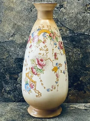 Buy Antique Crown Devon Fielding's  MAY  Vase 9.5  Or 24cm C1910 • 4.99£