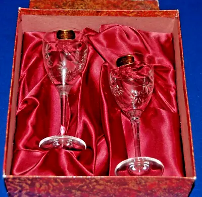 Buy Doulton International Crystal Pair Jasmine Sherry Wine Glasses Boxed. 6.25 . • 18.99£