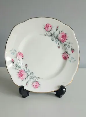 Buy Vintage Duchess Bone China Side Plate Cake Plate Pink Roses  • 5£