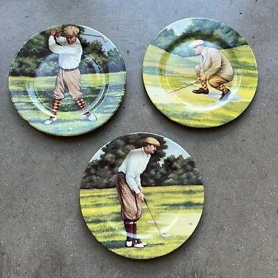 Buy “Golfer” Set Of 3 Limited Edition Limoges Godinger Porcelain Collectors Plates • 28.25£
