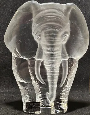 Buy Mats Jonasson Elephant 🐘 Large Crystal Paperweight Signature Collection  • 24.99£