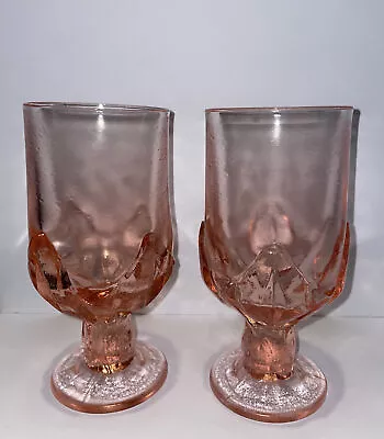 Buy Rare! Vintage! Set Of 2! Tiffin Franciscan Cabaret Flamingo Pink Glasses • 38.12£