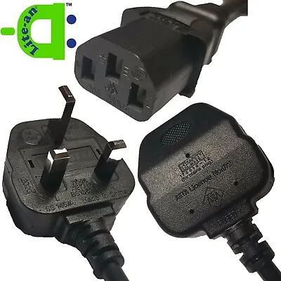 Buy Lite-an Power Cable UK Plug BS 1363 To IEC C13 Kettle Lead Mains Power Cord Lot • 10.99£