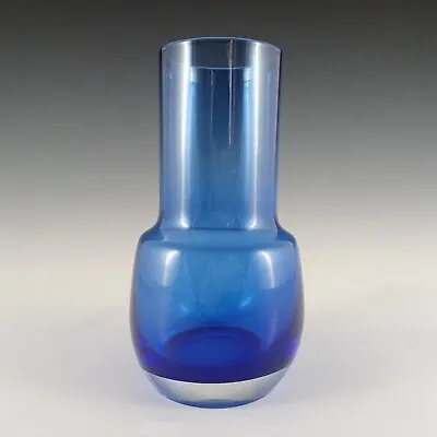 Buy Riihimaki #1483 Riihimaen Lasi Oy Blue Glass Vase • 35£