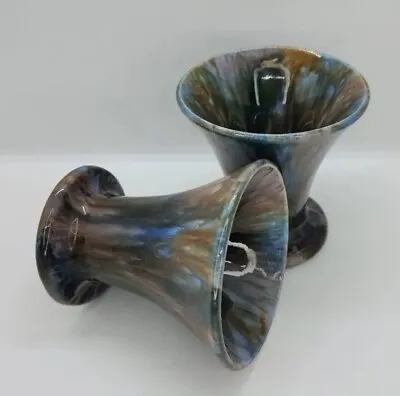 Buy Regal Mashman Vintage Australian Pottery Gorgeous Pair Of Vases No. 60 (10.5cm) • 59.23£