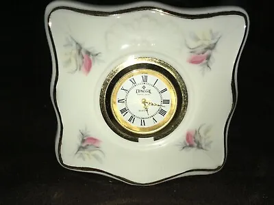 Buy Donegal China Irish Parian China Rose Pattern  Desk  / Mantle Boudoir Clock • 7£