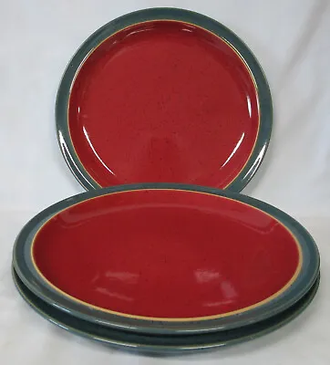 Buy Denby Harlequin Red Green Dinner Plate 10 1/4 , Set Of 3 • 40.88£