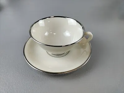 Buy Tea Cup & Saucer Lenox MONTCLAIR Platinum Set  • 14.60£