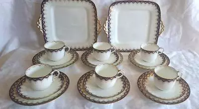 Buy Stunning Early Wedgwood Cobalt And Gilt Part Teaset Pattern # 4762 • 75£