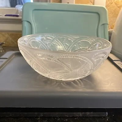 Buy Lalique French Crystal Glass Pinson Pattern Large Centerpiece/Fruit Bowl 9.25” • 331.92£