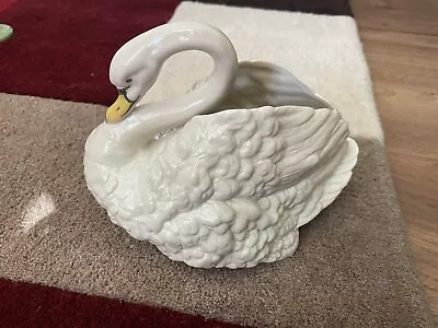 Buy WH Goss Crested China. Large Swan Possible Posy Holder • 44.99£